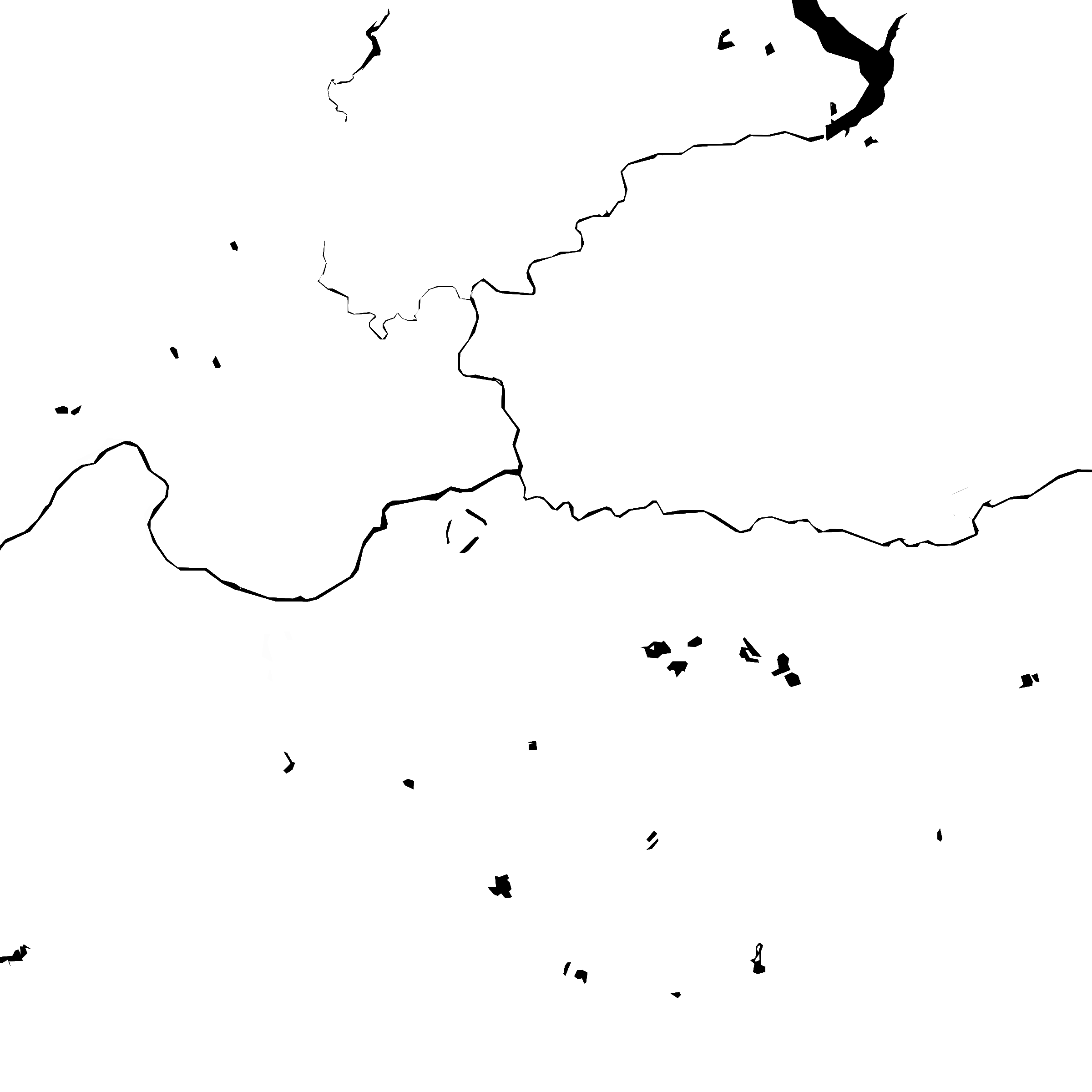 To get an EXACT replica of the viewport and save myself from having the water and roads misaligned, I realized the URL shows your exact coordinates at the very end. I copied the coordinates I used from the prior image and plugged them into this one, and it changed the zoom, X, and Y locations to match up perfectly. Now all I need to do is add a marker in Illustrator that can be used to align the files after they are cut out of wood. I don't now what this form will be yet, or if it will be permanent or temporary. This style is also Steve's, with no modifications because it was great as is.