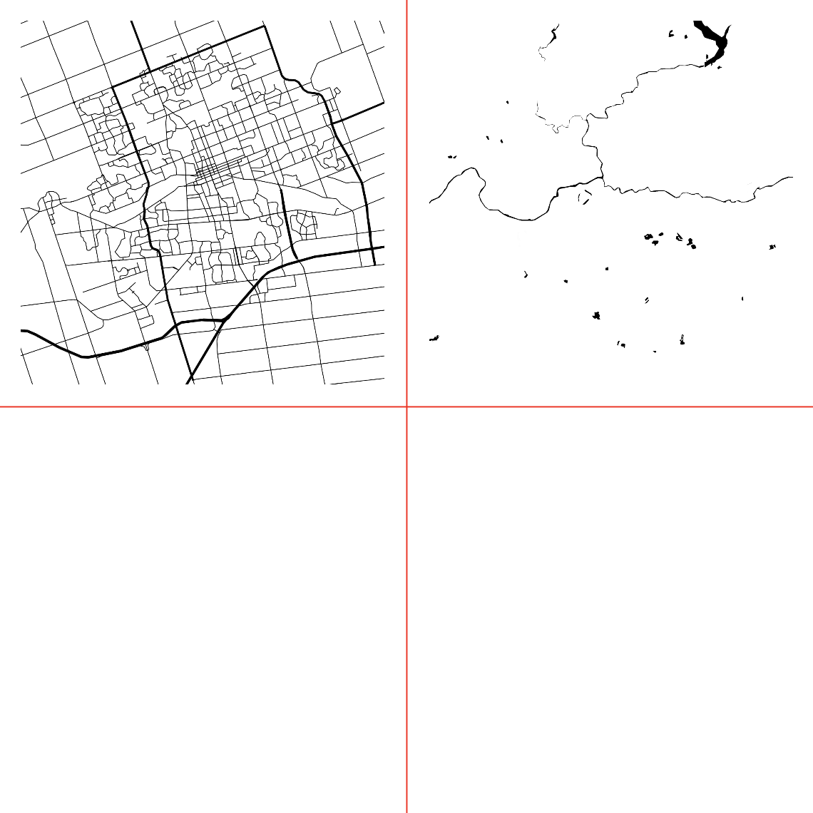 Here is my artboard preparation for Illustrator. I'm planning on 3, maybe 4 layers and I want it to be larger but not too large that it's hard for me to carry in a wheelchair. Seeing it laid out like this, I'm kind of worried it will be too small to give the story detail I want, so I am reconsidering the size and might do 3 or 4 boards at 12-16 inch squares each instead of this board which is 18 by 18 inches. I will likely have to recruit a friend to carry it for me if I do that. The red lines right now are just guides to divide the artboard, the actual cuts will all have the red lines right up against the edges as needed, and I might give about a half inch buffer on all sides to support it.