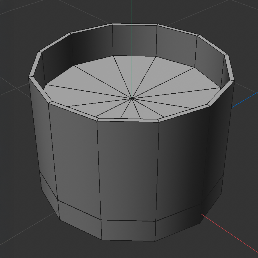 At this stage I made a 2nd cylinder and used the yellow handles to change the size, making it fit snug inside the walls of the tube. This will become pink to represent the lemonade inside of the glass. It has the same number of facets so it wil fit properly.