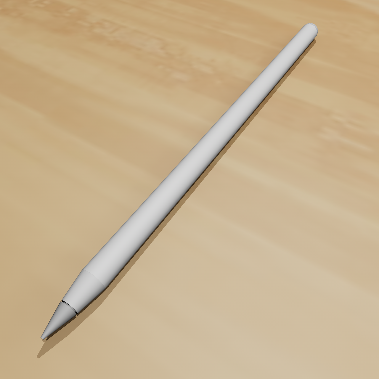 I decided not to try and carve the flat section since I didn't know how to do that and didn't want to break my model. Here is the finished product with lighting and basic white plastic material rendering.